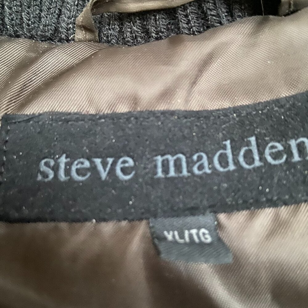 5*condition Steven Madden XL Bottle Green Inside Knit Zipper Button Down Warm
